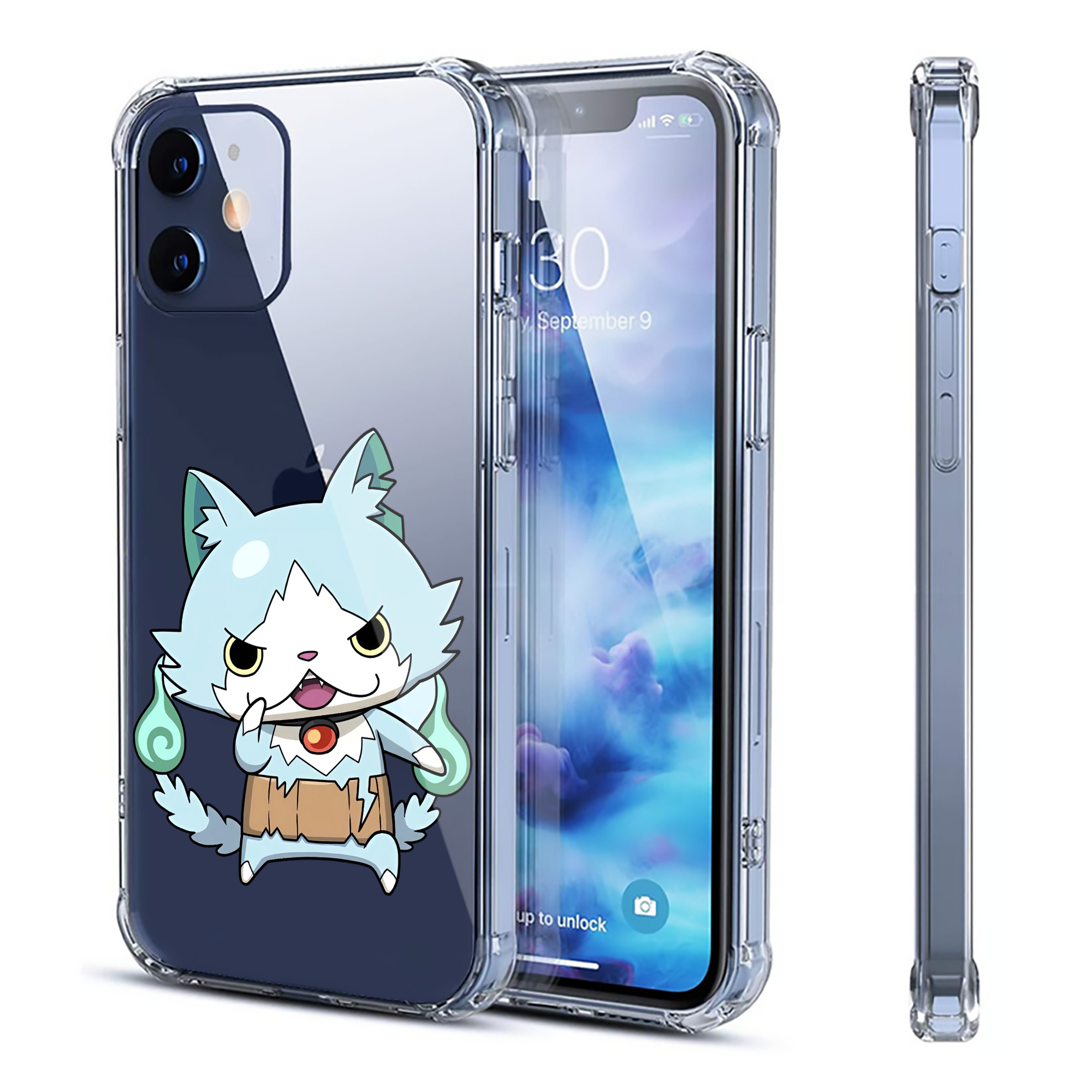 （画像用） 妖怪ウォッチ Yo-kai Watch 【iPhone 12シリーズ対応】透明スマホケース（クリアソフトケース）